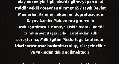 Öğrenciye şiddet uygulayan okul müdürü cumhuriyet savcısına ifade verdi