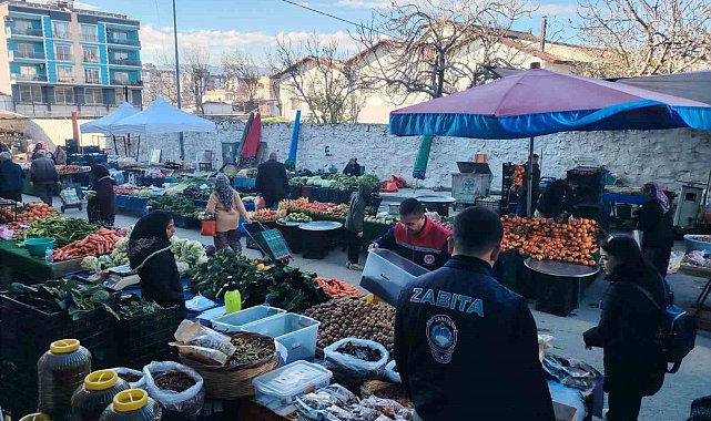 Ortaklar Semt Pazarı'nda gıda denetimi