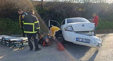 Pınarhisar'da trafik kazası: 2 yaralı