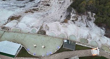 "Bolu'nun Pamukkalesi"nde kış sessizliği