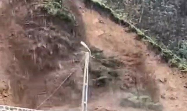 Rize'de yağmur heyelana yol açtı