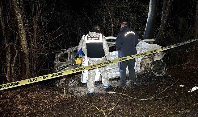 Safranbolu'da feci kaza: Sürücü araçta yanarak hayatını kaybetti