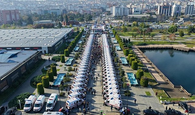 Samsun'da 112 ambulansları 2025'te 4 milyon kilometre yol yaptı, dünyayı 100 kez turladı