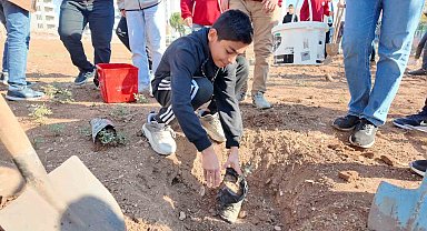 Şanlıurfa'da "Yeşeren Okullar Projesi" ile fidanlar toprakla buluştu