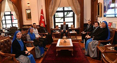 Santa Maria Katolik Kilisesi Episkoposu Antuan Ilgıt'tan Vali Yıldırım'a ziyaret