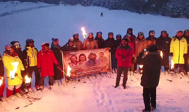 Sarıkamış'tan Bursa'ya vefa köprüsü: Genç kayakçılar, Bursa'daki yangında ölen kayakçıları andı