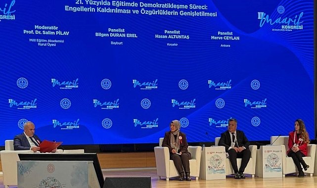Sınıf öğretmeni Erel II. Maarif Kongresi'nde sunum yaptı