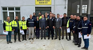 Sinop il özel idaresi personellerine 'teşekkür belgesi'