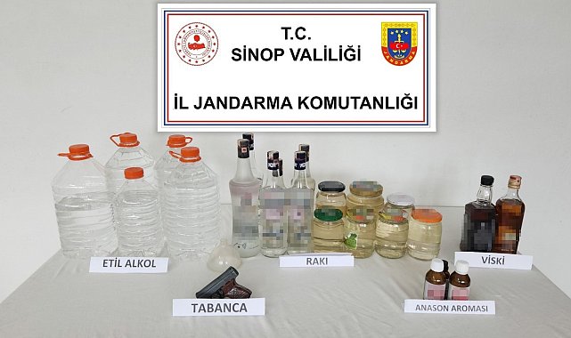 Sinop'ta kaçak alkol operasyonu: 3 gözaltı