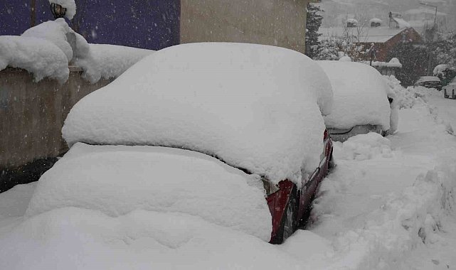Şırnak'ta araçlar kar altında kayboldu