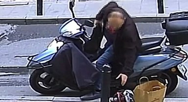 Şişli'de kaldırımdaki taşlama makinesini çalan şahıs tutuklandı