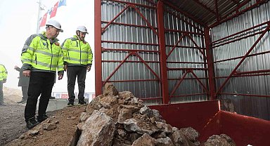 Sivas'ın en büyük taş ocağında üretime başlandı