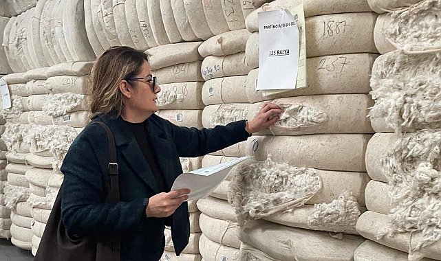 Söke'den yurt dışına gidecek ham pamuklar denetlendi