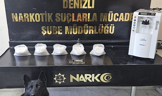 Solunum cihazının içerisinden 5 kilogram uyuşturucu madde çıktı