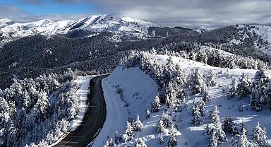 Sürücülerin korkulu rüyası Tersun Dağı'nda kartpostallık görüntüler