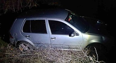 Susurluk'ta otomobil şarampole uçtu: 1 yaralı