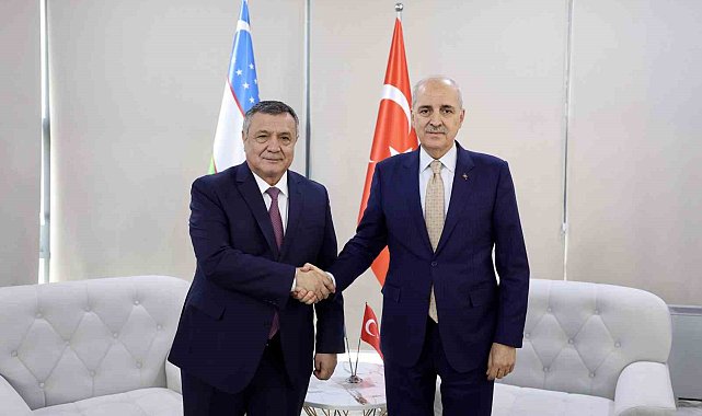 TBMM Başkanı Kurtulmuş, Özbekistan Ali Meclisi Yasama Meclisi Başkanı İsmailov ile bir araya geldi