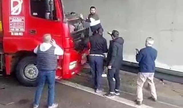 TEM'de korkunç kaza: Kendi kullandığı tırın altında can verdi