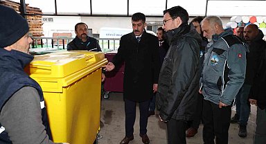 Tokat Belediyesi'nden çöp tenekeleri için sıra dışı test