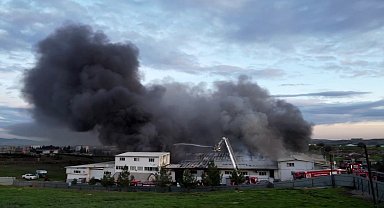 Tuzla'da kauçuk fabrikasında korkutan yangın