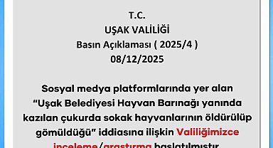 Uşak Valiliği, bakım evi yanında ölü hayvan bulunduğu iddialarıyla ilgili inceleme başlattı