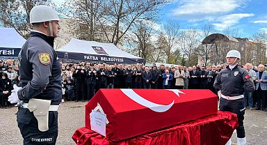 Vefat eden polis memuru törenle uğurlandı