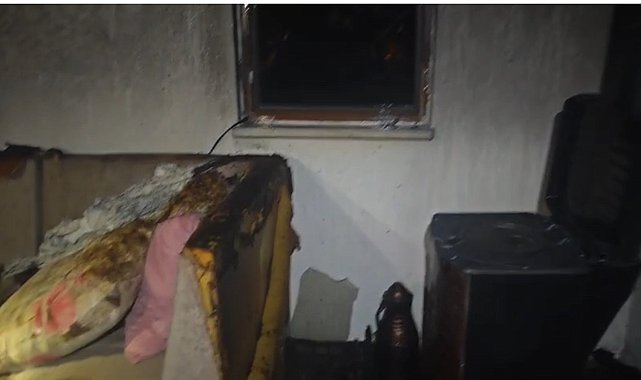 Villanın müştemilatında çıkan yangın söndürüldü