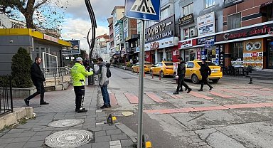 Yayalara uygulamalı trafik eğitimi