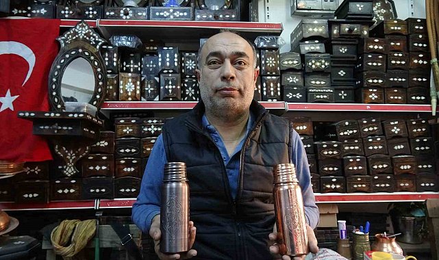 Yeni model bakır su mataraları büyük rağbet görüyor