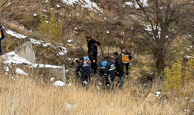 Yozgat'ta motosikletli sürücü şarampole yuvarlandı
