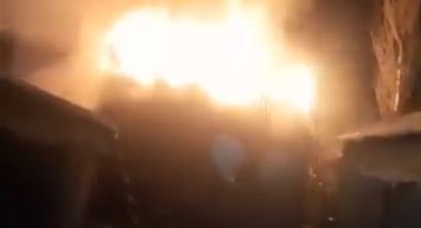 Yüksekova'da korku dolu anlar: Kalorifer kazan dairesi cayır cayır yandı