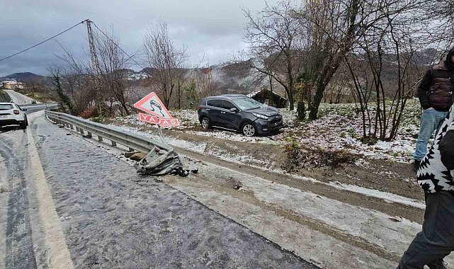 Zonguldak'ta kar yağışı kazayı beraberinde getirdi: 2 kişi yaralandı
