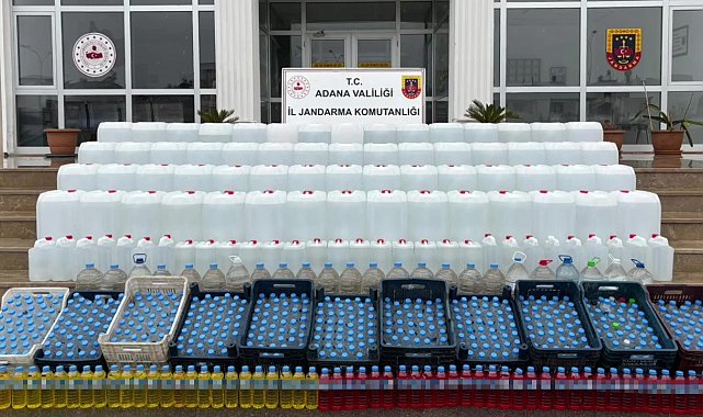 Adana'da 2 bin 495 litre sahte alkol ele geçirildi