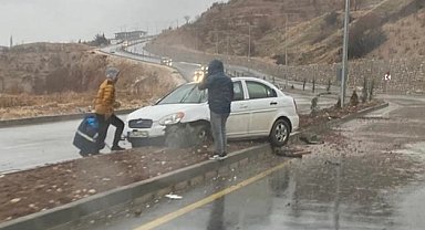 Adıyaman'da yağış kazaya neden oldu