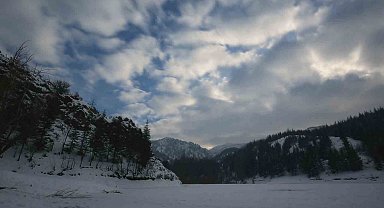 Afyonkarahisar'da kış manzarası havadan görüntülendi