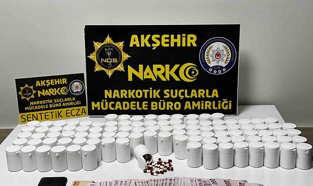 Akşehir'de uyuşturucu operasyonu: 5 bin 500 hap ele geçirildi