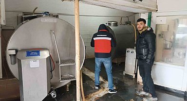 Altıntaş'ta süt soğutma tankları denetlendi