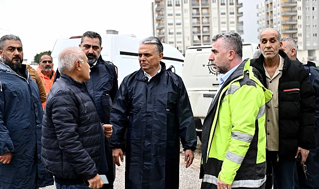 Antalya'da yoğun yağış sonrası Başkan Uysal Gebizli'de