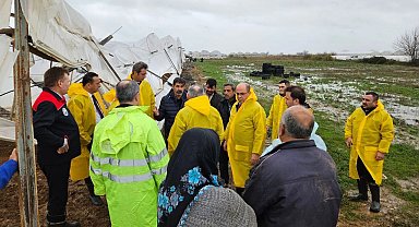Antalya'daki seralarda hasar tespit için Bakanlık devrede