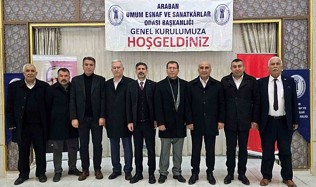 Araban'da esnaf odası başkanı Ahmet Karakuş güven tazeledi