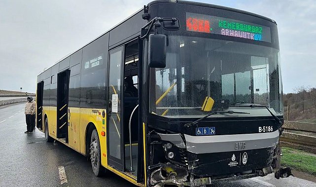Arnavutköy'de İETT otobüsü kazaya karıştı: 2 yolcu yaralandı