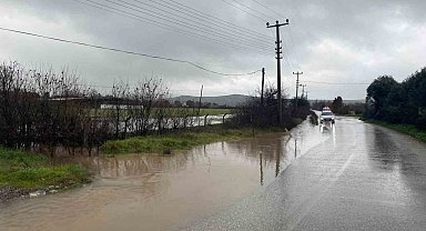 Ayvacık'ta sağanak yağış tarım arazilerini sular altında bıraktı