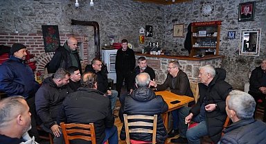 Balıkesir'de Başkan Ergin'den Küçükköy ve Sarımsaklı'da esnaf ziyareti