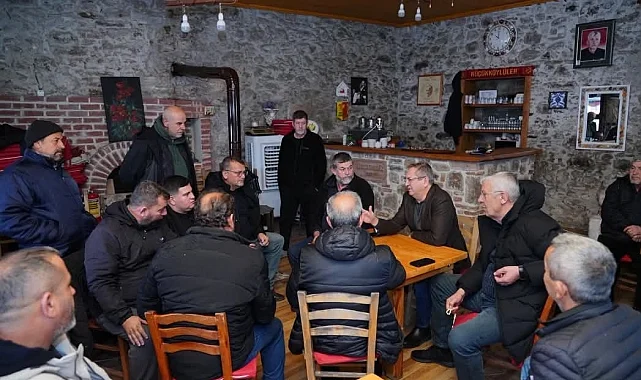 Balıkesir'de Başkan Ergin'den Küçükköy ve Sarımsaklı'da esnaf ziyareti