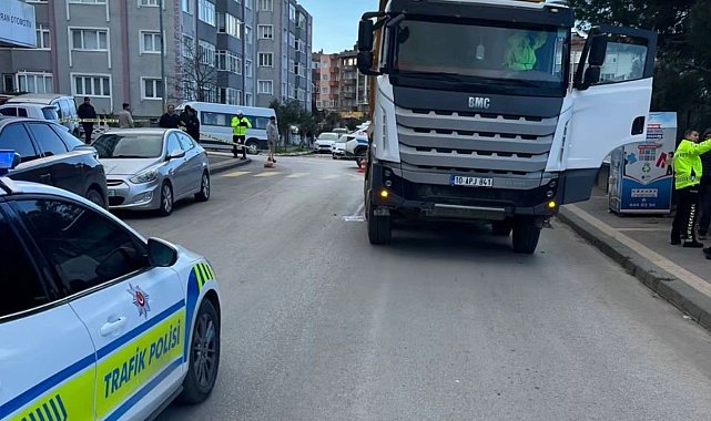 Bandırma'da dehşet, hafriyat kamyonu kadını 10 metre sürükledi