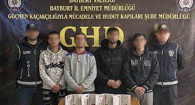 Bayburt'ta 8 düzensiz göçmen yakalandı