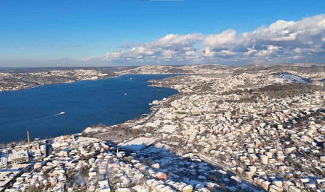 Beykoz Kavacık sabaha beyaz örtüyle uyandı
