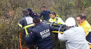 Burdur'da otomobil uçuruma düştü: 1 yaralı