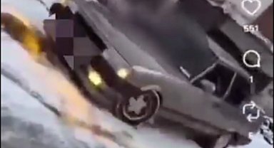 Bursa Orhaneli'de karda drifte Jandarma freni!