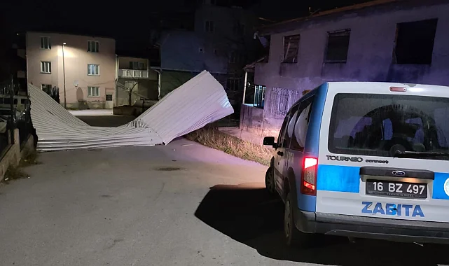 Bursa'da şiddetli rüzgara karşı Büyükşehir teyakkuzda